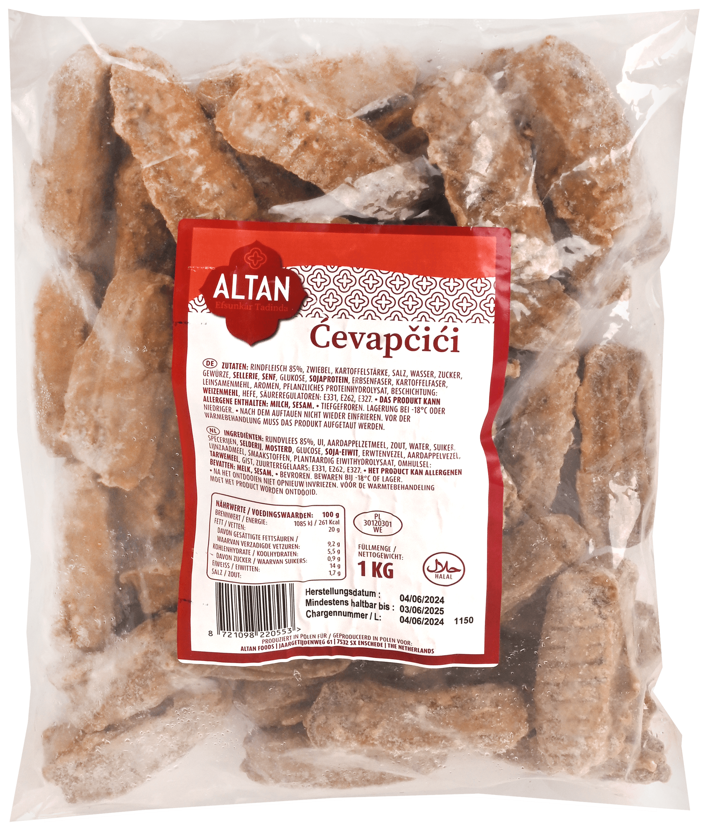 Altan Cevapcici Kebab Rolletjes 1kg