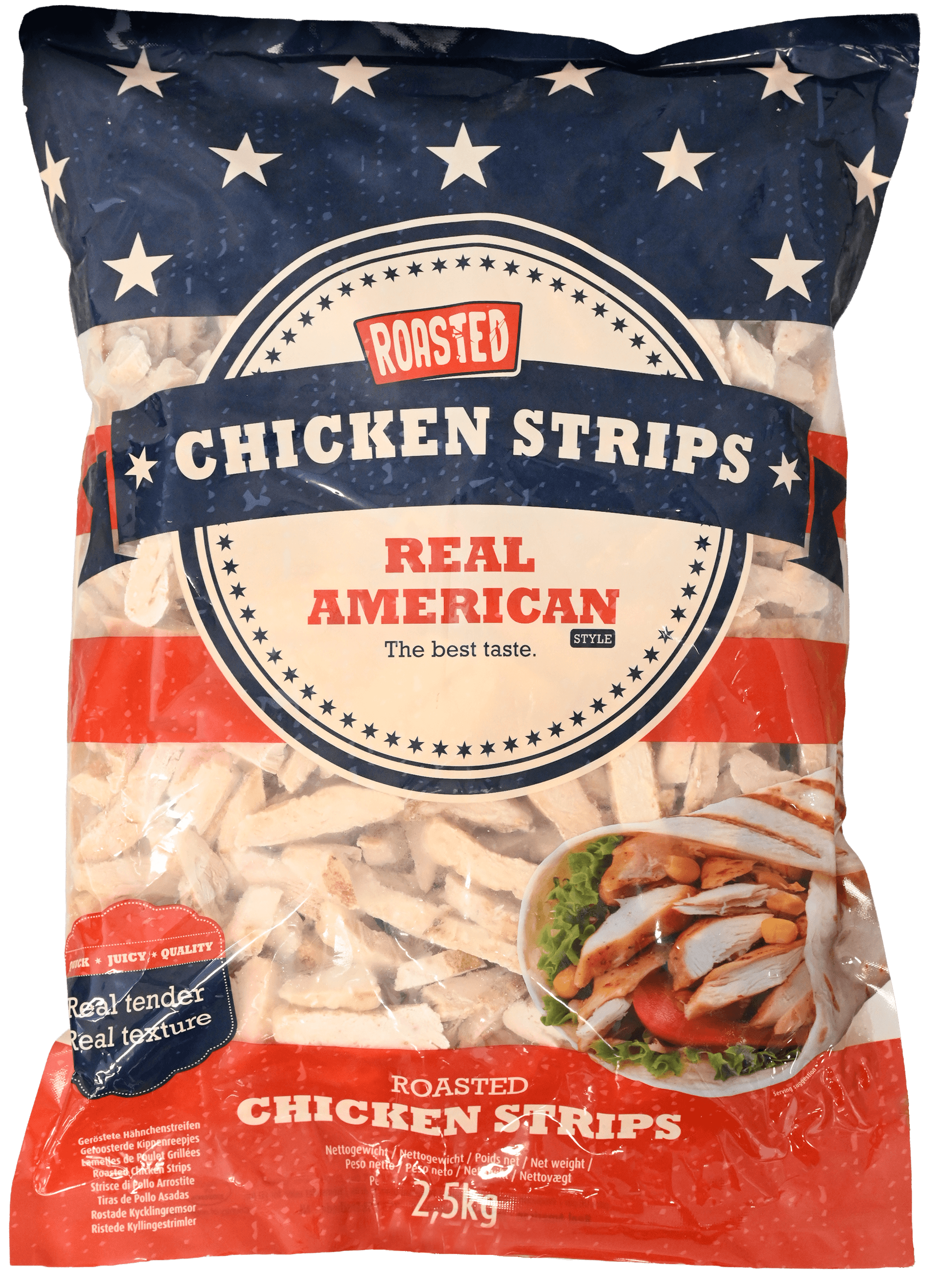 R. American Geroosterde Kipfiletreepjes ca. 2,5kg