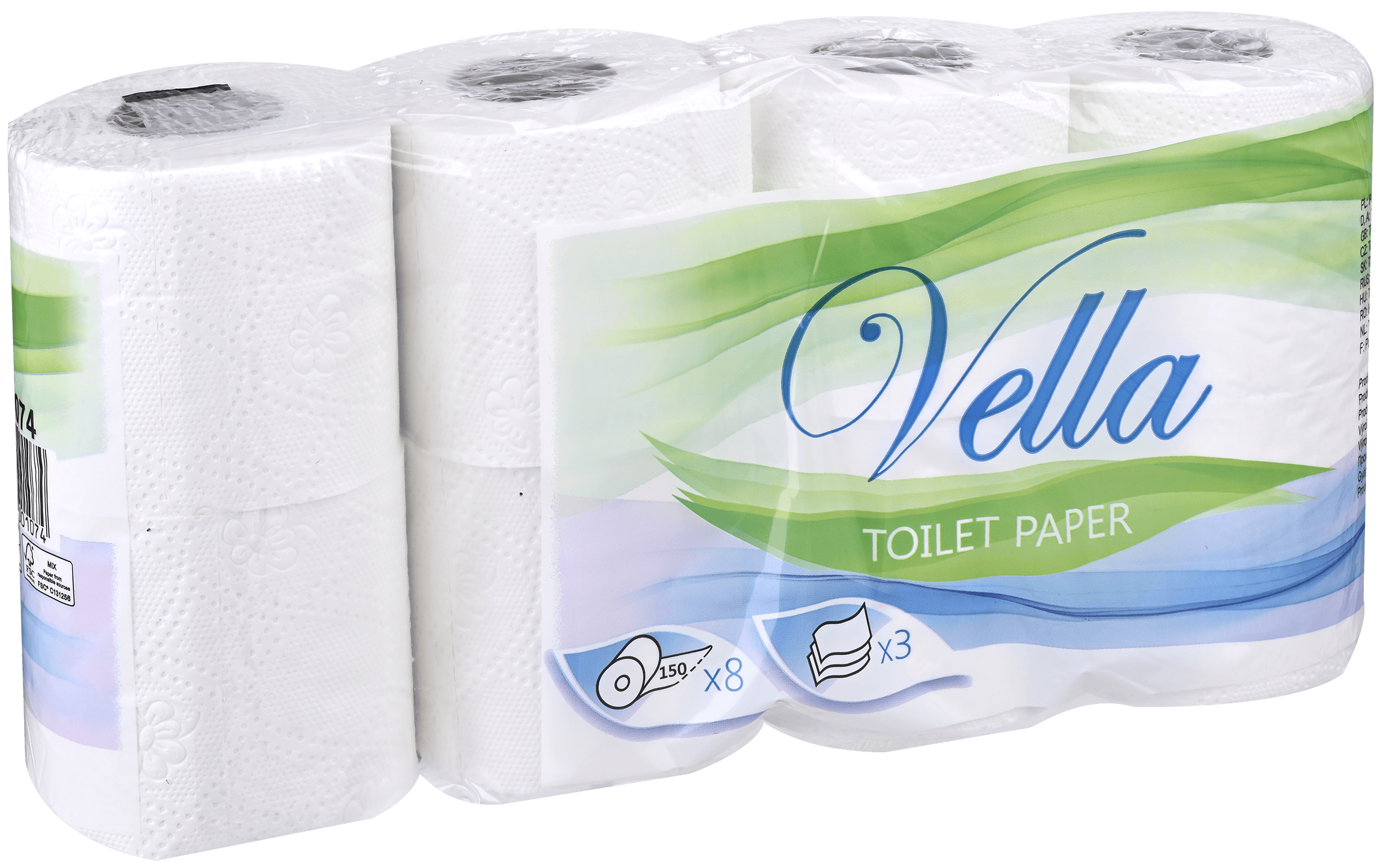 Toiletpapier 150 Vel 3-lg 8 Rol