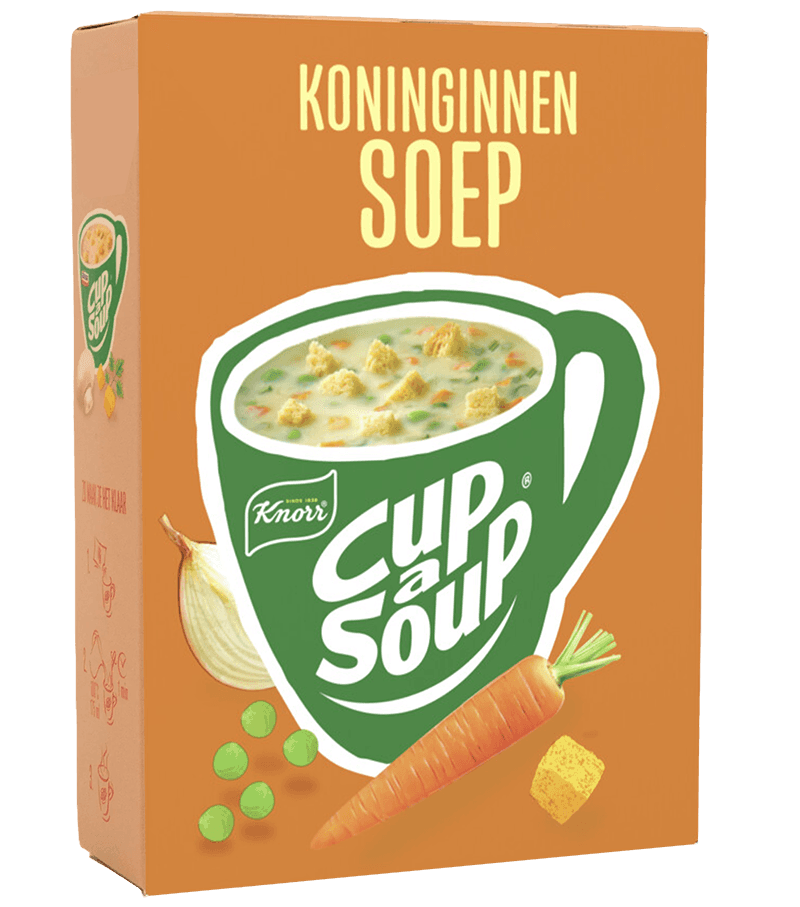 4 pakken Unox Cup a Soup Koninginnensoep 3x18 GR
