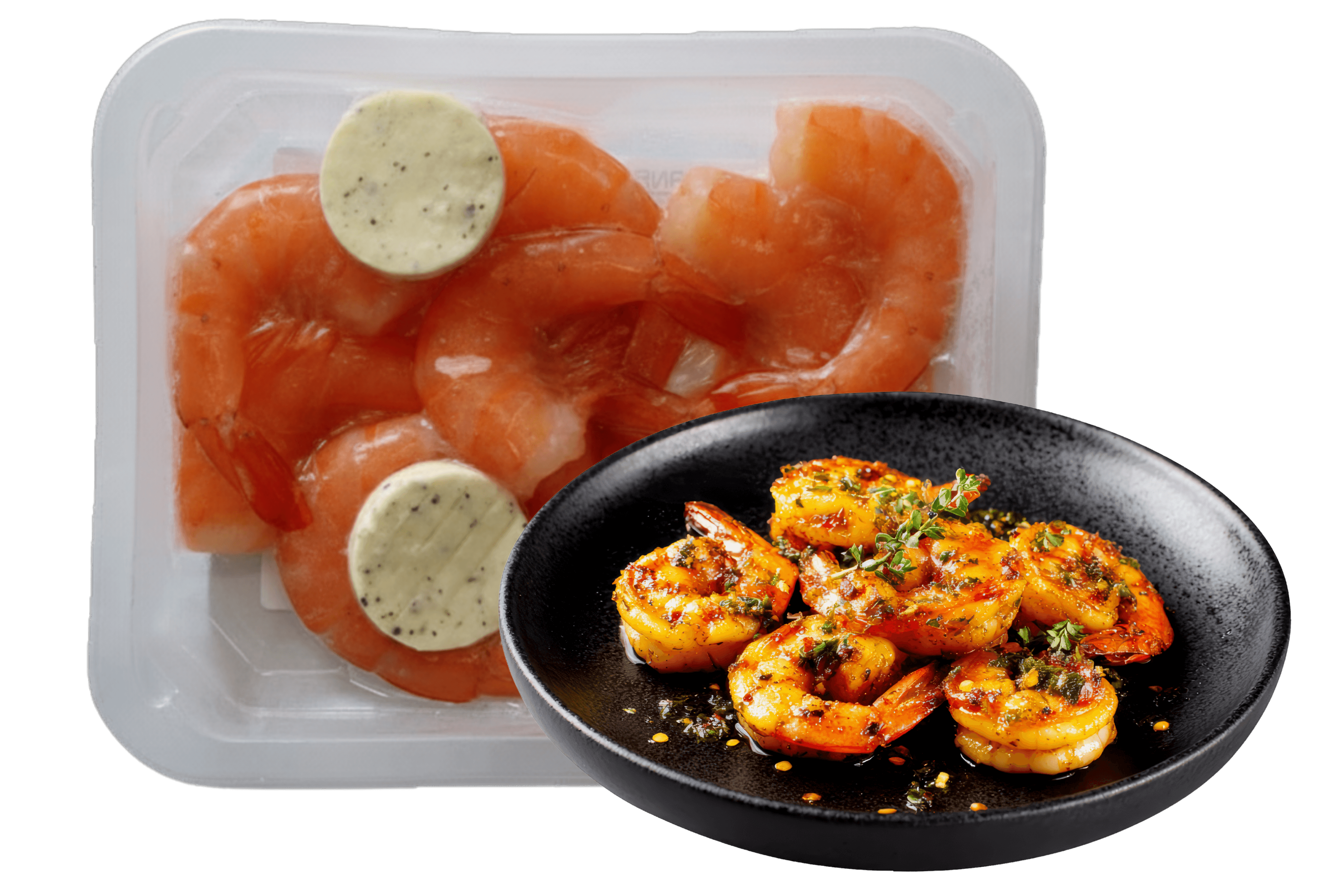 2 Pakken Vannamei garnalen met truffelboter 200gr