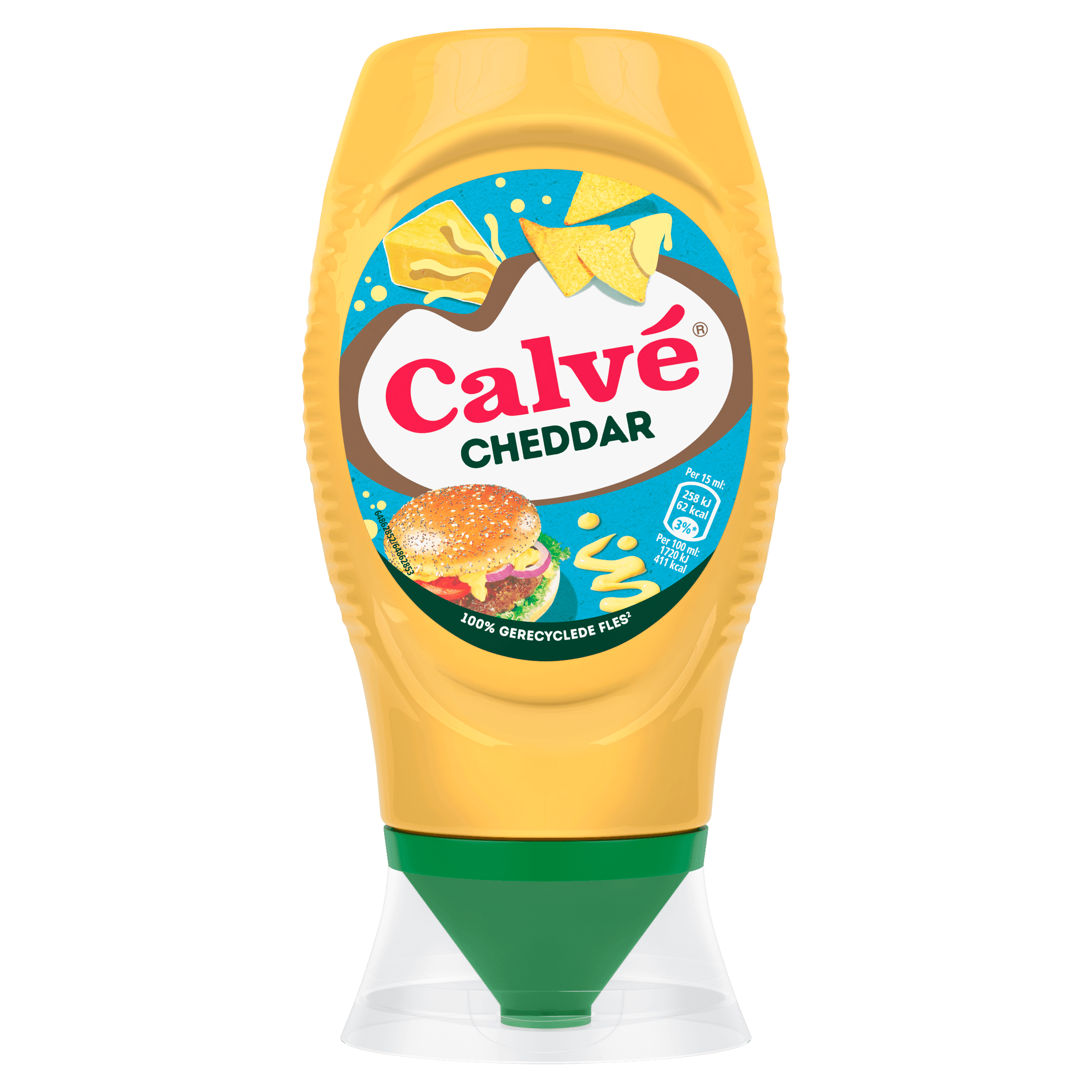 4 Flessen Calve cheddar saus 250gr