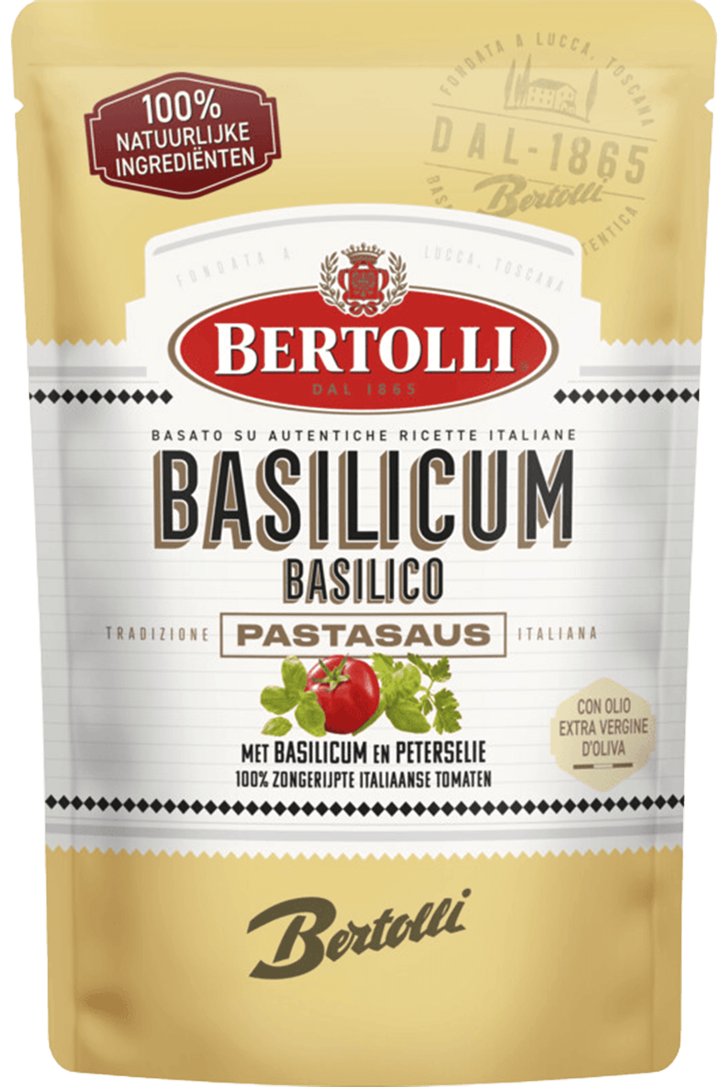 3 Zakken Bertolli basilicum pasta saus 460gr