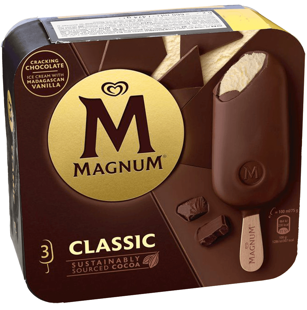 2 pakken Magnum standard multipack classic 3x100ml